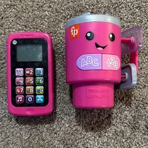 Leap frog  Phone and fisher price cup